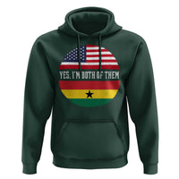 Half American Half Ghanaian Hoodie Pride Ghanese Roots USA Flag Ghana Heritage Yes Im Both Of Them