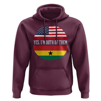 Half American Half Ghanaian Hoodie Pride Ghanese Roots USA Flag Ghana Heritage Yes Im Both Of Them