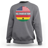 Half American Half Ghanaian Sweatshirt Pride Ghanese Roots USA Flag Ghana Heritage Yes Im Both Of Them