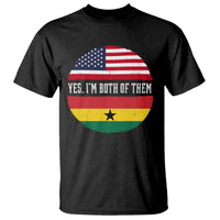 Half American Half Ghanaian T Shirt Pride Ghanese Roots USA Flag Ghana Heritage Yes Im Both Of Them