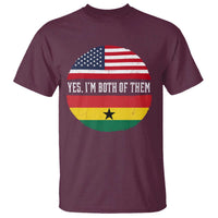Half American Half Ghanaian T Shirt Pride Ghanese Roots USA Flag Ghana Heritage Yes Im Both Of Them
