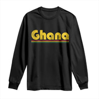 Vintage Ghana Long Sleeve Shirt Retro Stripe Flag Pride Ghanaian Heritage African Roots