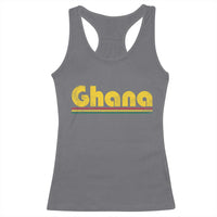Vintage Ghana Racerback Tank Top Retro Stripe Flag Pride Ghanaian Heritage African Roots