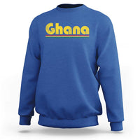 Vintage Ghana Sweatshirt Retro Stripe Flag Pride Ghanaian Heritage African Roots
