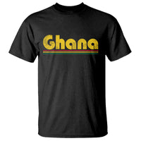 Vintage Ghana T Shirt Retro Stripe Flag Pride Ghanaian Heritage African Roots