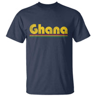 Vintage Ghana T Shirt Retro Stripe Flag Pride Ghanaian Heritage African Roots