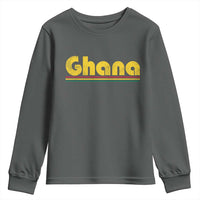 Vintage Ghana Youth Sweatshirt Retro Stripe Flag Pride Ghanaian Heritage African Roots