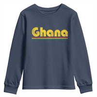 Vintage Ghana Youth Sweatshirt Retro Stripe Flag Pride Ghanaian Heritage African Roots