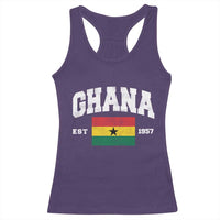 Ghana Est 1957 Ghanaian Flag Independence Day Racerback Tank Top Ghanaian Heritage Pride