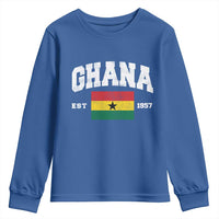 Ghana Est 1957 Ghanaian Flag Independence Day Youth Sweatshirt Ghanaian Heritage Pride