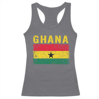 Vintage Ghana Flag Distressed Design Racerback Tank Top Proud Ghanaian Heritage African Pride