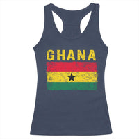 Vintage Ghana Flag Distressed Design Racerback Tank Top Proud Ghanaian Heritage African Pride