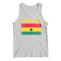 Vintage Ghana Flag Distressed Design Tank Top Proud Ghanaian Heritage African Pride