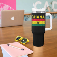 Vintage Ghana Flag Distressed Design Tumbler With Handle Proud Ghanaian Heritage African Pride