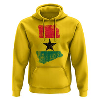 Vintage Ghana Map Flag Hoodie Distressed Proud Ghanaian Heritage African Pride