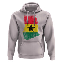 Vintage Ghana Map Flag Hoodie Distressed Proud Ghanaian Heritage African Pride