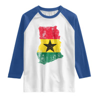 Vintage Ghana Map Flag Raglan Shirt Distressed Proud Ghanaian Heritage African Pride