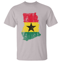 Vintage Ghana Map Flag T Shirt Distressed Proud Ghanaian Heritage African Pride