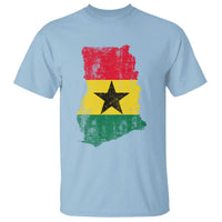Vintage Ghana Map Flag T Shirt Distressed Proud Ghanaian Heritage African Pride