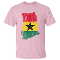 Vintage Ghana Map Flag T Shirt Distressed Proud Ghanaian Heritage African Pride