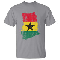 Vintage Ghana Map Flag T Shirt Distressed Proud Ghanaian Heritage African Pride