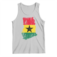 Vintage Ghana Map Flag Tank Top Distressed Proud Ghanaian Heritage African Pride