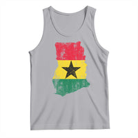 Vintage Ghana Map Flag Tank Top Distressed Proud Ghanaian Heritage African Pride
