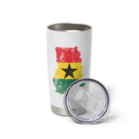 Vintage Ghana Map Flag Tumbler Cup Distressed Proud Ghanaian Heritage African Pride