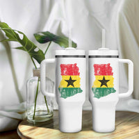 Vintage Ghana Map Flag Tumbler With Handle Distressed Proud Ghanaian Heritage African Pride