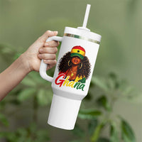 Ghanaian Princess Ghana Flag Melanin Tumbler With Handle Black Girls