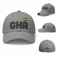 Proud Ghanaian Baseball Cap Minimalist Ghana Typography Design Ghana Flag