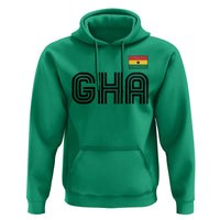 Proud Ghanaian Hoodie Minimalist Ghana Typography Design Ghana Flag