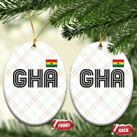 Proud Ghanaian Ceramic Ornament Minimalist Ghana Typography Design Ghana Flag