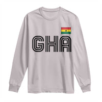 Proud Ghanaian Long Sleeve Shirt Minimalist Ghana Typography Design Ghana Flag