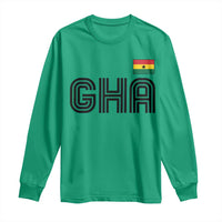 Proud Ghanaian Long Sleeve Shirt Minimalist Ghana Typography Design Ghana Flag