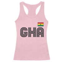 Proud Ghanaian Racerback Tank Top Minimalist Ghana Typography Design Ghana Flag