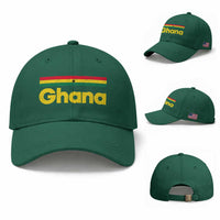 Vintage Ghana Flag Baseball Cap Proud Ghanaian Heritage African Pride