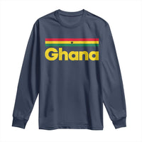 Vintage Ghana Flag Long Sleeve Shirt Proud Ghanaian Heritage African Pride