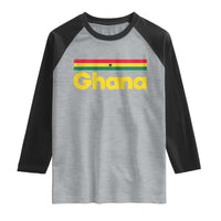 Vintage Ghana Flag Raglan Shirt Proud Ghanaian Heritage African Pride