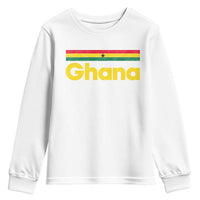 Vintage Ghana Flag Youth Sweatshirt Proud Ghanaian Heritage African Pride