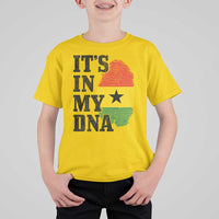 Its In My DNA Ghana T Shirt For Kid Fingerprint Flag Proud Ghanaian Heritage Ghanese Roots