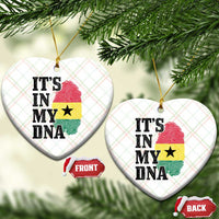 Its In My DNA Ghana Ceramic Ornament Fingerprint Flag Proud Ghanaian Heritage Ghanese Roots