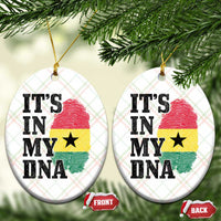 Its In My DNA Ghana Ceramic Ornament Fingerprint Flag Proud Ghanaian Heritage Ghanese Roots