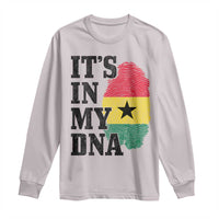 Its In My DNA Ghana Long Sleeve Shirt Fingerprint Flag Proud Ghanaian Heritage Ghanese Roots