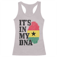 Its In My DNA Ghana Racerback Tank Top Fingerprint Flag Proud Ghanaian Heritage Ghanese Roots