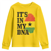 Its In My DNA Ghana Youth Sweatshirt Fingerprint Flag Proud Ghanaian Heritage Ghanese Roots