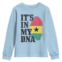 Its In My DNA Ghana Youth Sweatshirt Fingerprint Flag Proud Ghanaian Heritage Ghanese Roots