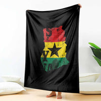 Its In My DNA Ghana Throw Blanket Proud Ghanaian Heritage Ghanese Roots Vintage Ghana Map Flag