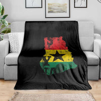 Its In My DNA Ghana Throw Blanket Proud Ghanaian Heritage Ghanese Roots Vintage Ghana Map Flag