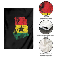 Its In My DNA Ghana Garden Flag Proud Ghanaian Heritage Ghanese Roots Vintage Ghana Map Flag